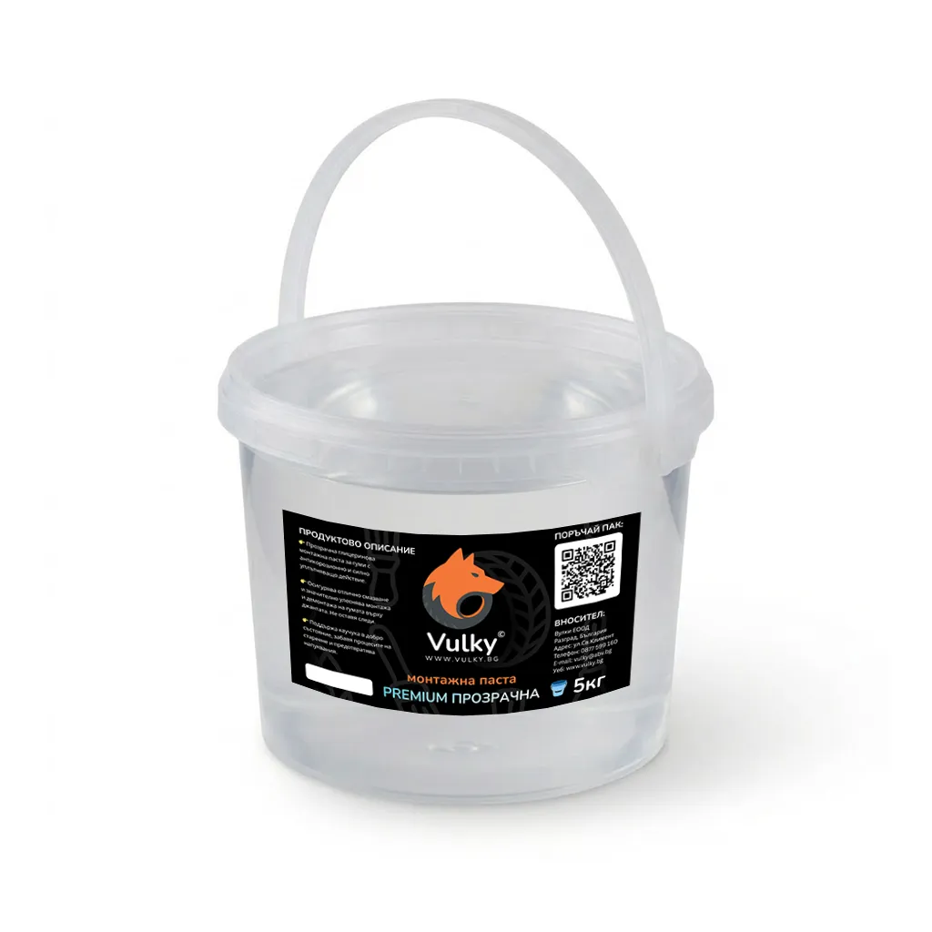[V12003] Вулки PREMIUM ПРОЗРАЧНА глицеринова монтажна паста (к. 5 кг.)